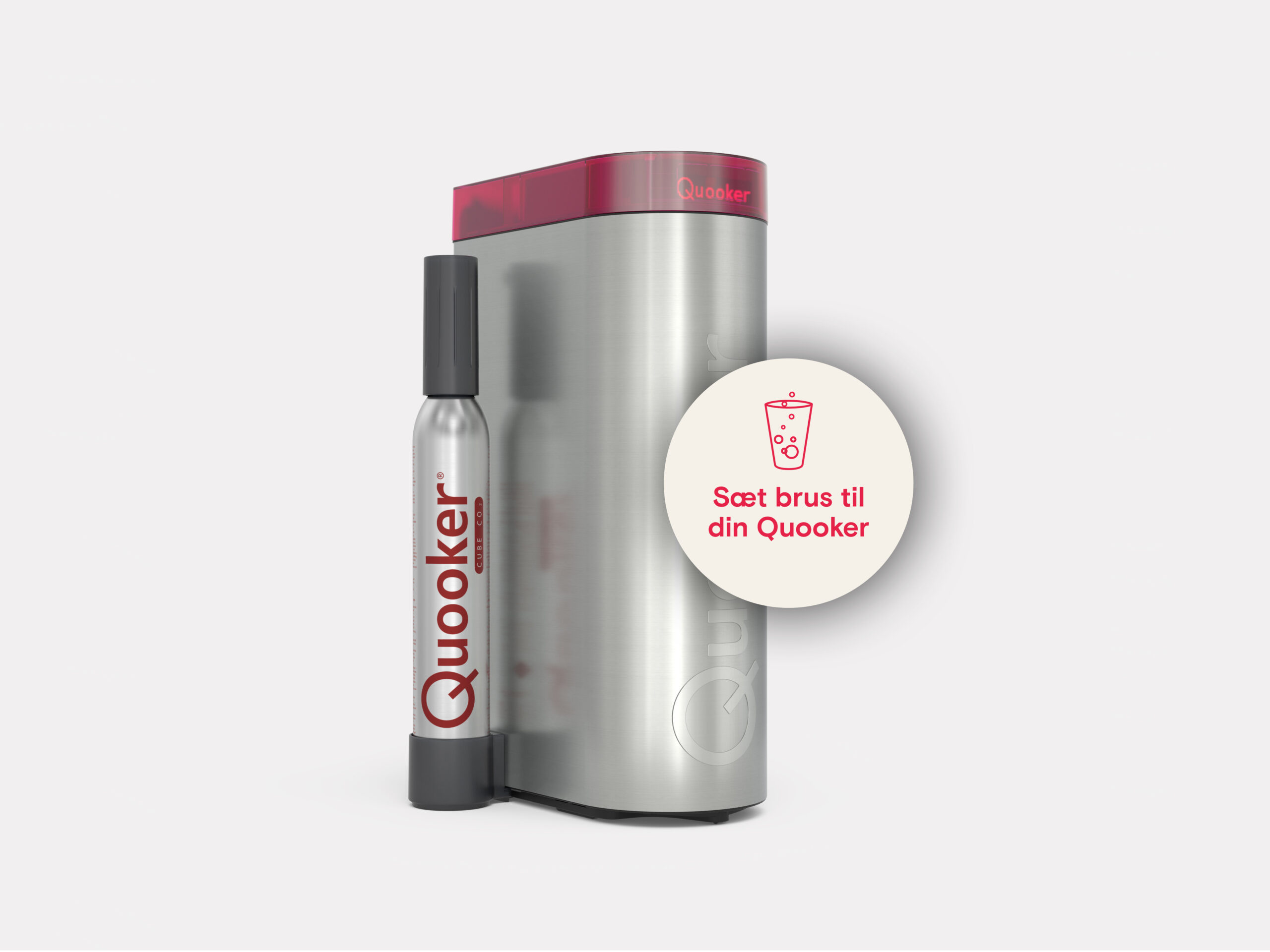cube Quooker CUBE-køleenhed med CO₂-flaske til afkølet vand og vand med brus