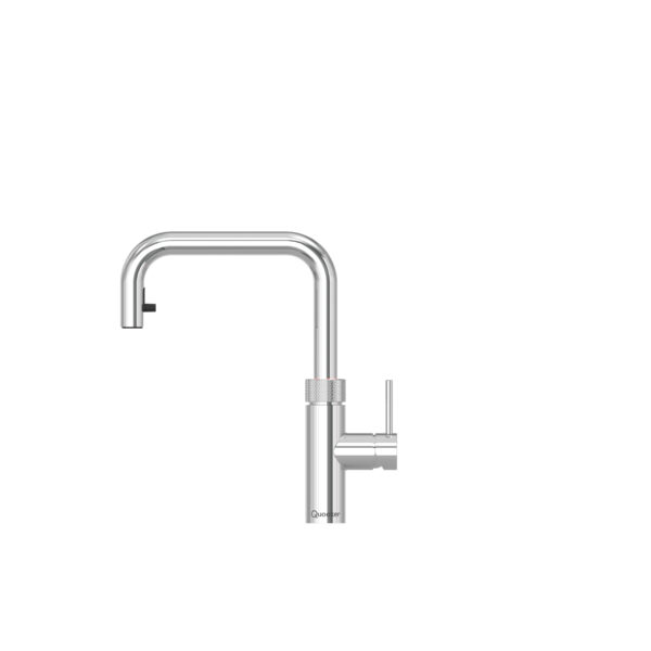 Quooker Flex Square i krom med udtræksslange og kogendevandshane