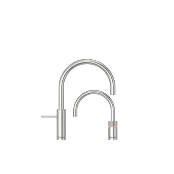 nordic-twintaps-round-rustfrit Quooker Nordic Twintaps Round i rustfrit stål med koldt og kogende vand